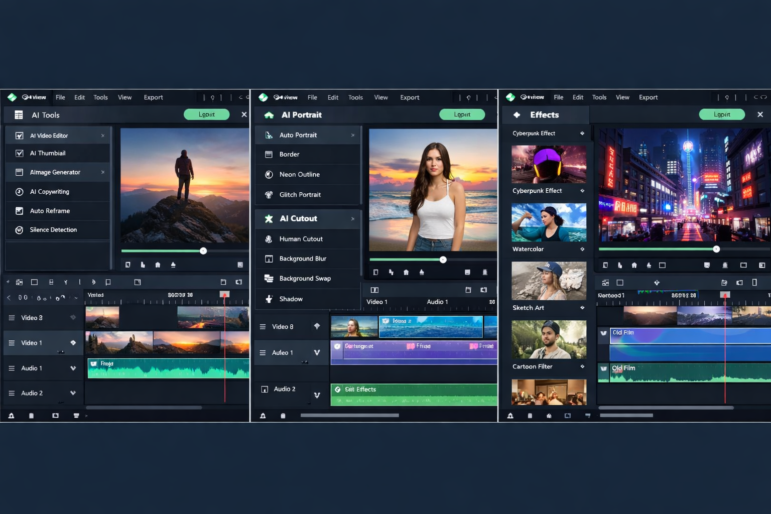 Filmora APK Editing Interface